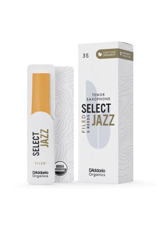 D’Addario Organic Jazz Select Filed Tenor Saxophone Reeds