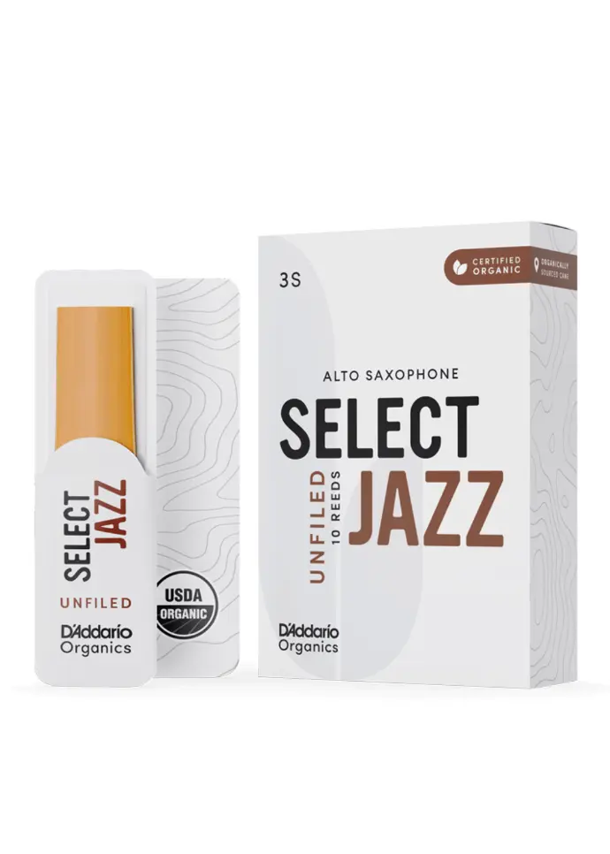 D’Addario Organic Jazz Select Unfiled Alto Saxophone Reeds