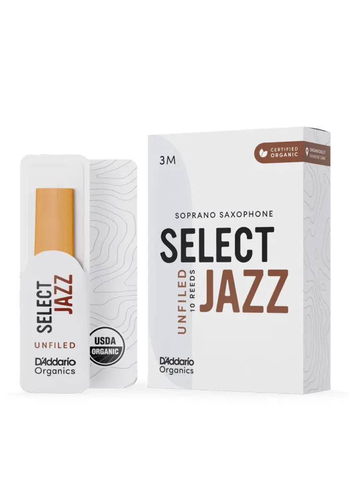 D’Addario Organic Jazz Select Unfiled Soprano Saxophone Reeds