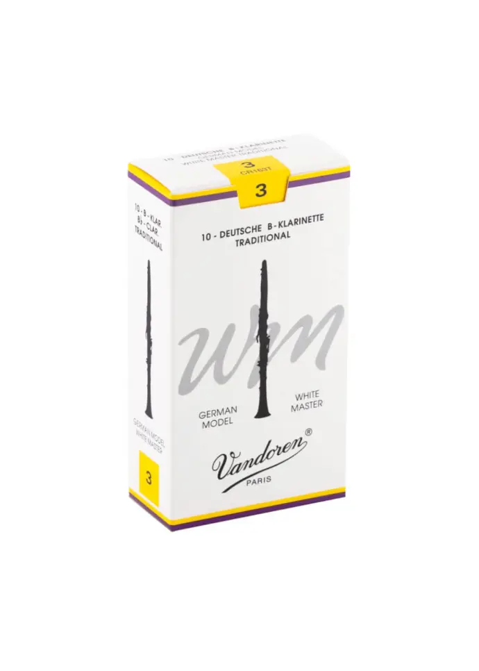 Vandoren White Master Traditional German Bb Clarinet Reeds - Box of 10