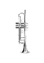 Adams A2 Yellow Brass Bb Trumpet - Silver