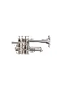 Adams Bb/A Gold Brass Piccolo Trumpet - Silver