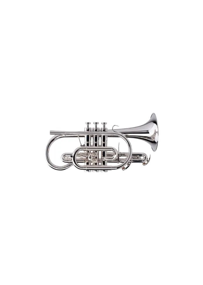 Adams CN1 Yellow Brass Bb Cornet - Silver Plated