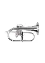 Adams F3V2 Yellow Brass Bb Flugelhorn Silver Plated