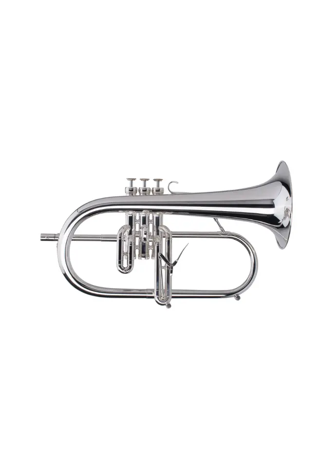 Adams Sonic Gold Brass Bb Flugelhorn Silver Plated