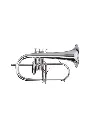Adams Sonic Gold Brass Bb Flugelhorn Silver Plated