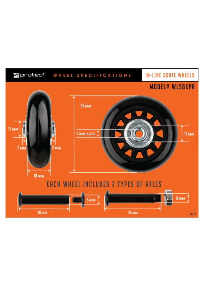 Protec Replacement Wheels (Pair) - WLSBKPR