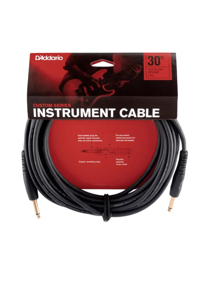 D'Addario Planet Waves Custom Series 30ft Guitar Lead
