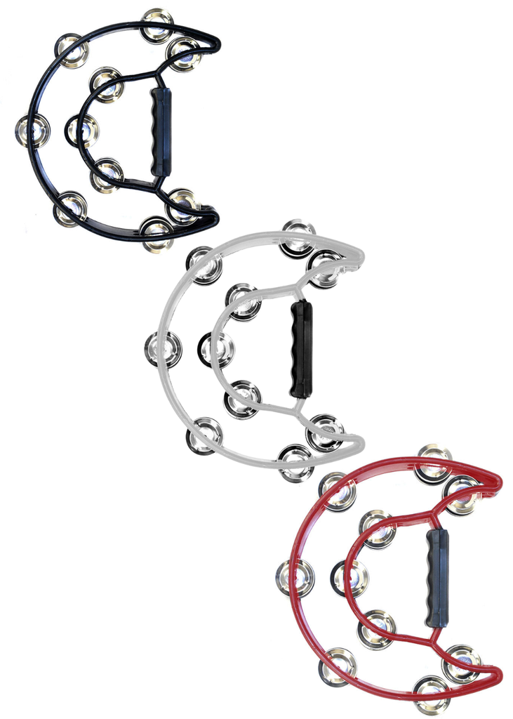 Percussion Plus 1/2 Moon Tambourine Assorted Colours