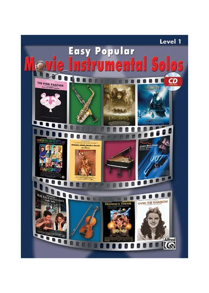 Easy popular movie instrumental solos w/CD Alto