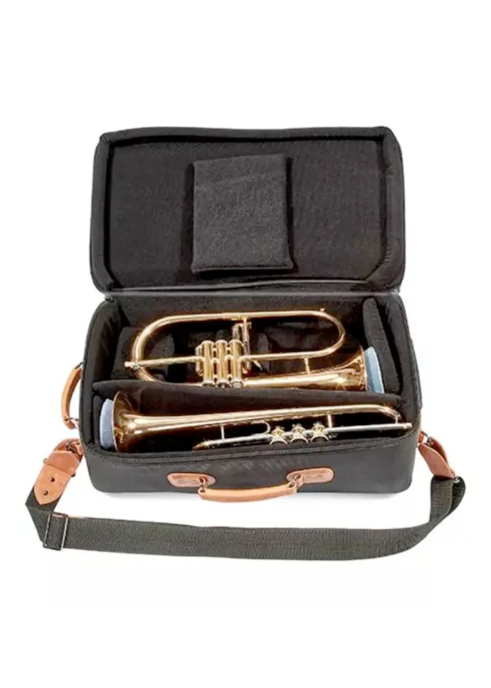 Gard Elite Compact Trumpet + Flugel Gig Bag - Synthetic Black/Tan