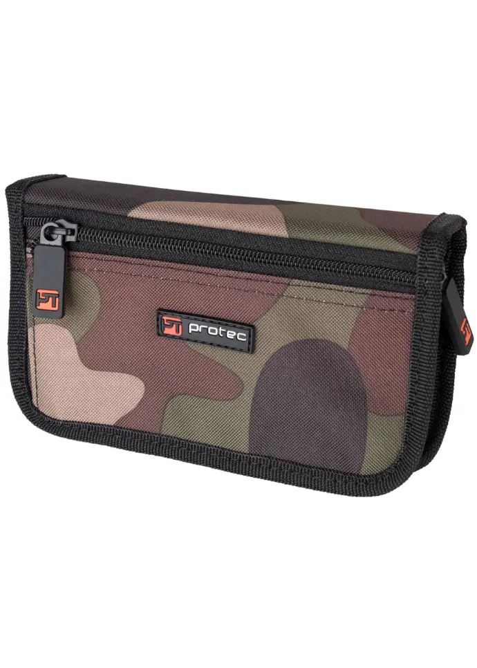 Protec Trumpet Mouthpiece Pouch - Nylon with Zipper Closer - 4 Piece - Camo - A221CAMO