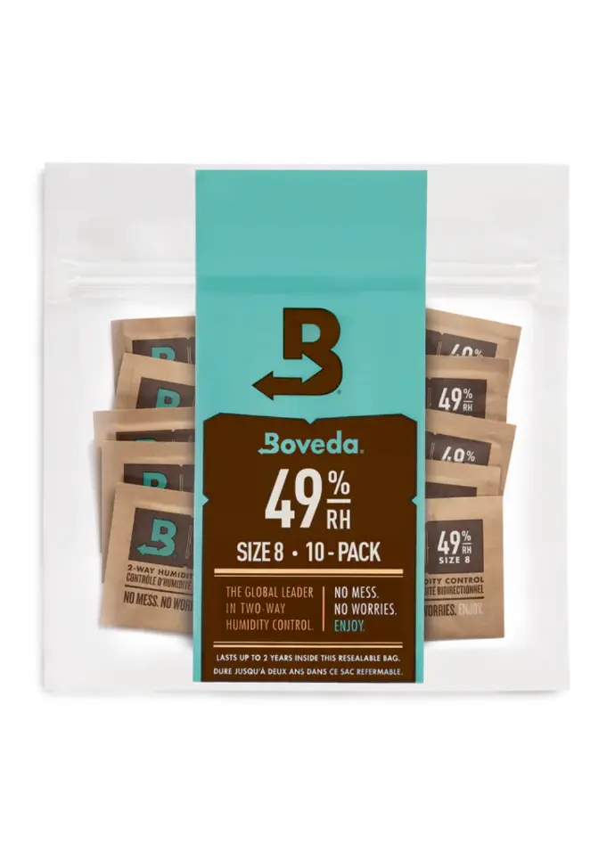 Boveda 49% RH 10-Pack Size 8 For Bows and Small Woodwinds