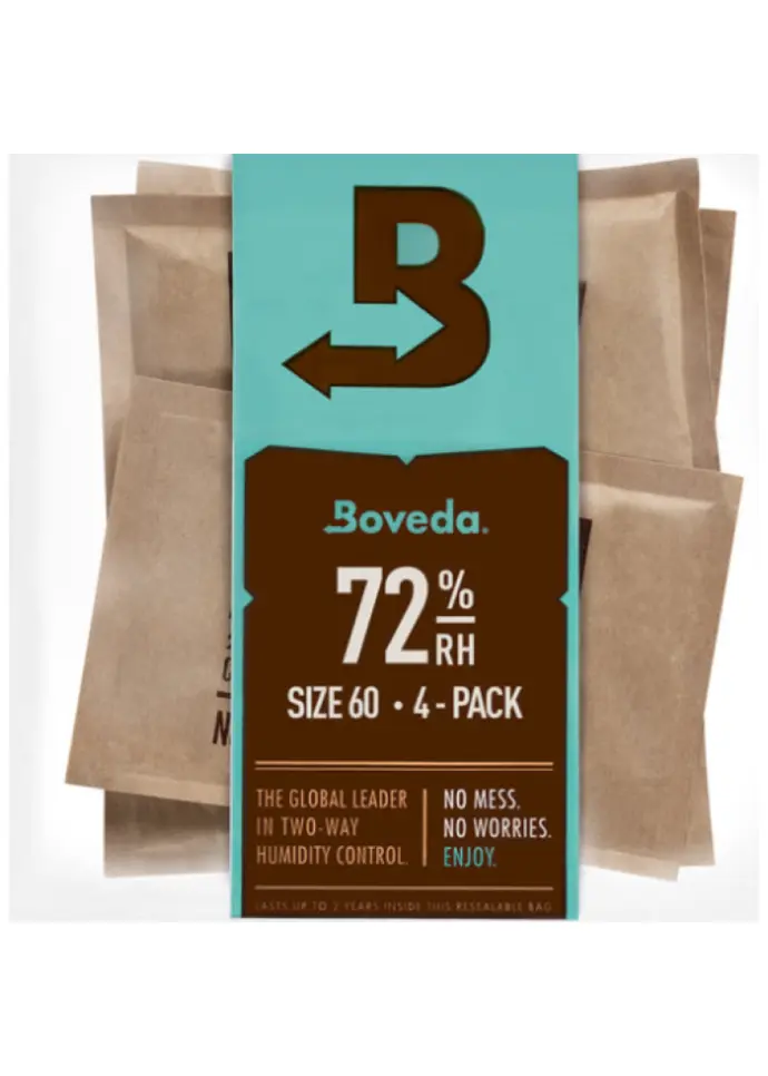 Boveda Case Seasoning 72% RH Size 60 Set of 4 Packets
