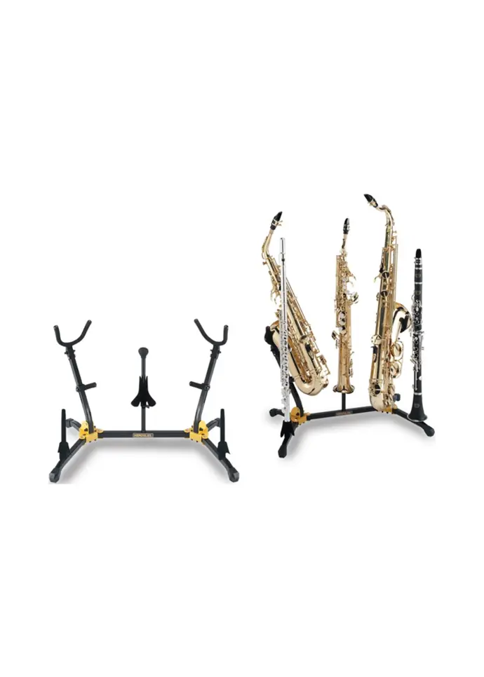 Hercules Alto and Tenor Double Sax Stand with Sop + 2 pegs - DS538B