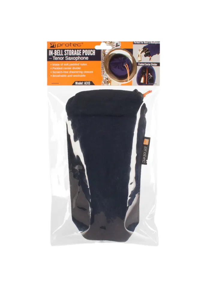 Protec Tenor Saxophone In-Bell Neck & Mouthpiece Storage Pouch - A313