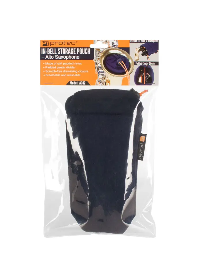 Protec Alto Saxophone In-Bell Neck & Mouthpiece Storage Pouch - A312