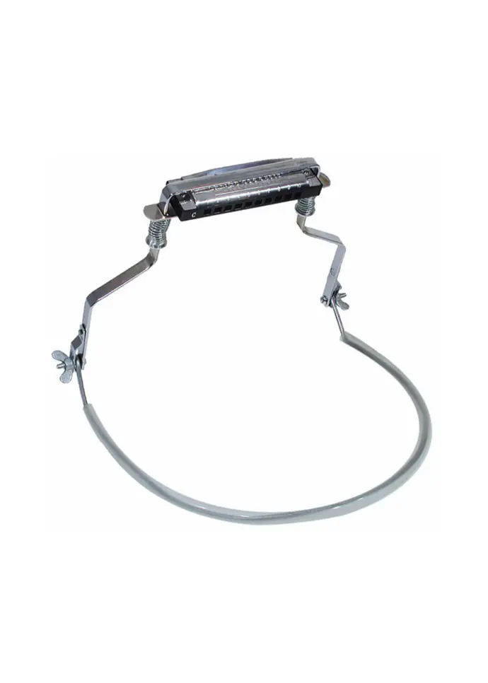 Hohner 10-Hole Diatonic Harmonica Holder with Plastic Coated Metal Neck Brace