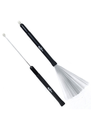Percussion Plus Retractable Wire Drum Brushes with Nylon Tip Stick Ends (Pair)