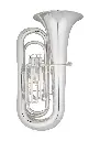 Eastman EBB431S  BBb 4/4 4 valve silver plate tuba.