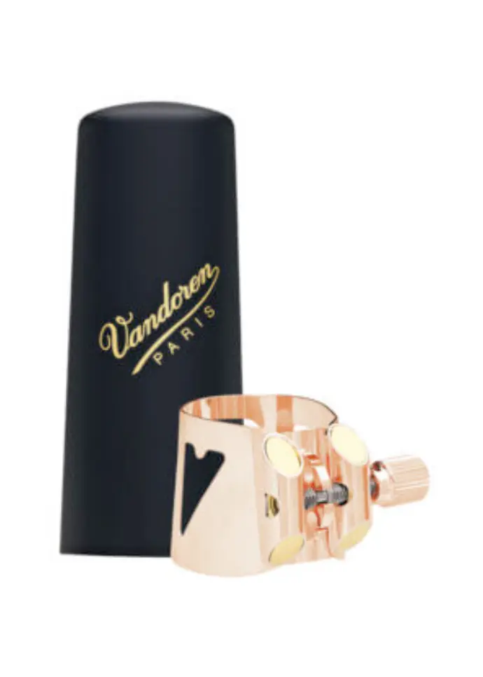 Vandoren Optimum Ligature Alto Saxophone Pink Gold plastic cap