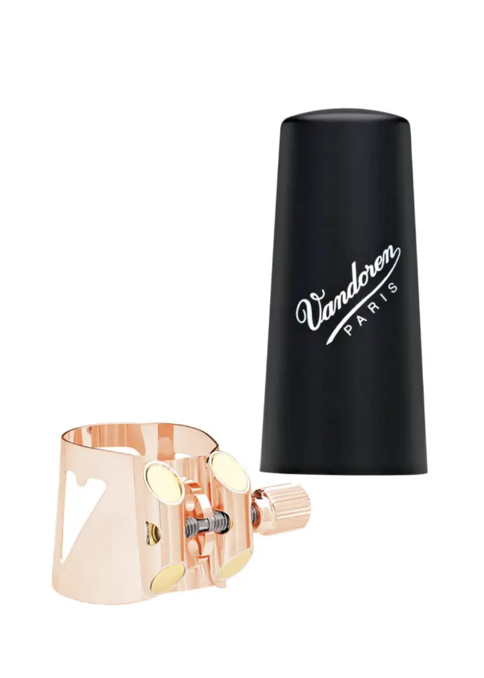 Vandoren Optimum Ligature Clarinet Pink Gold with Plastic Cap