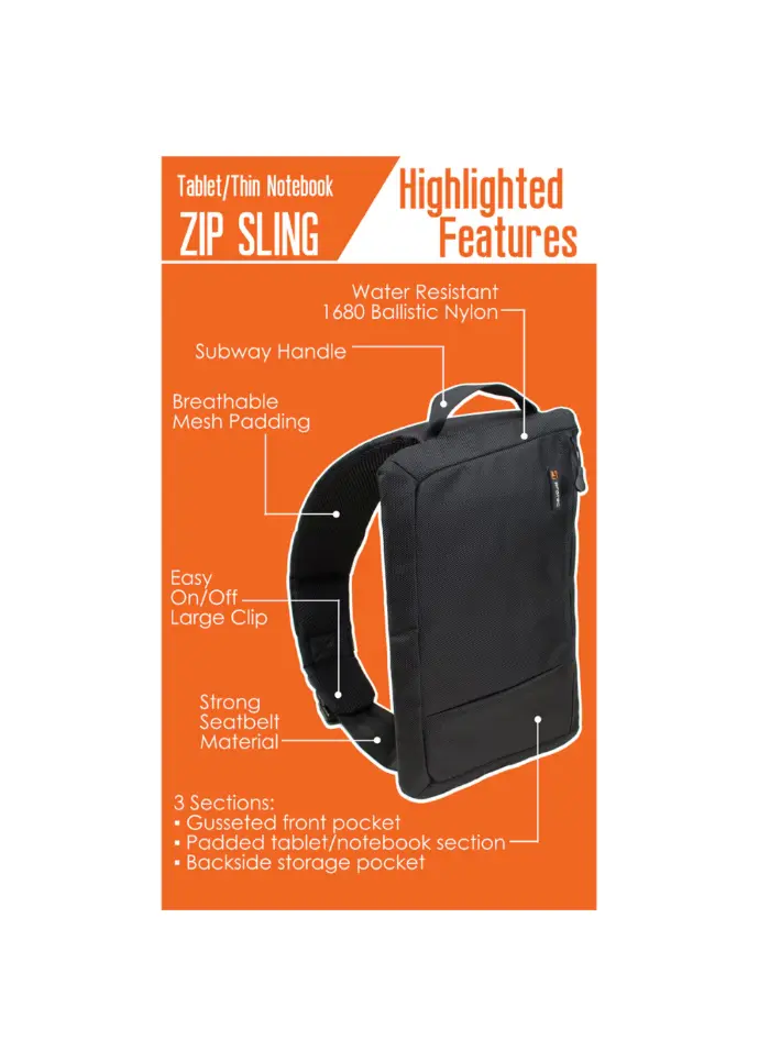 Protec iPad / Tablet Bag - Zip Sling - A502