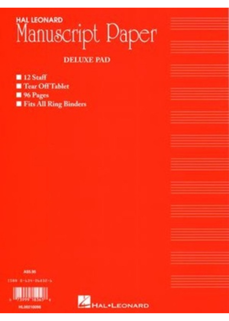 Hal Leonard Manuscript Paper - Delux Pad