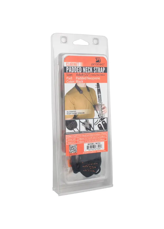 Protec Clarinet Neck Strap - Neoprene - NCS2/3