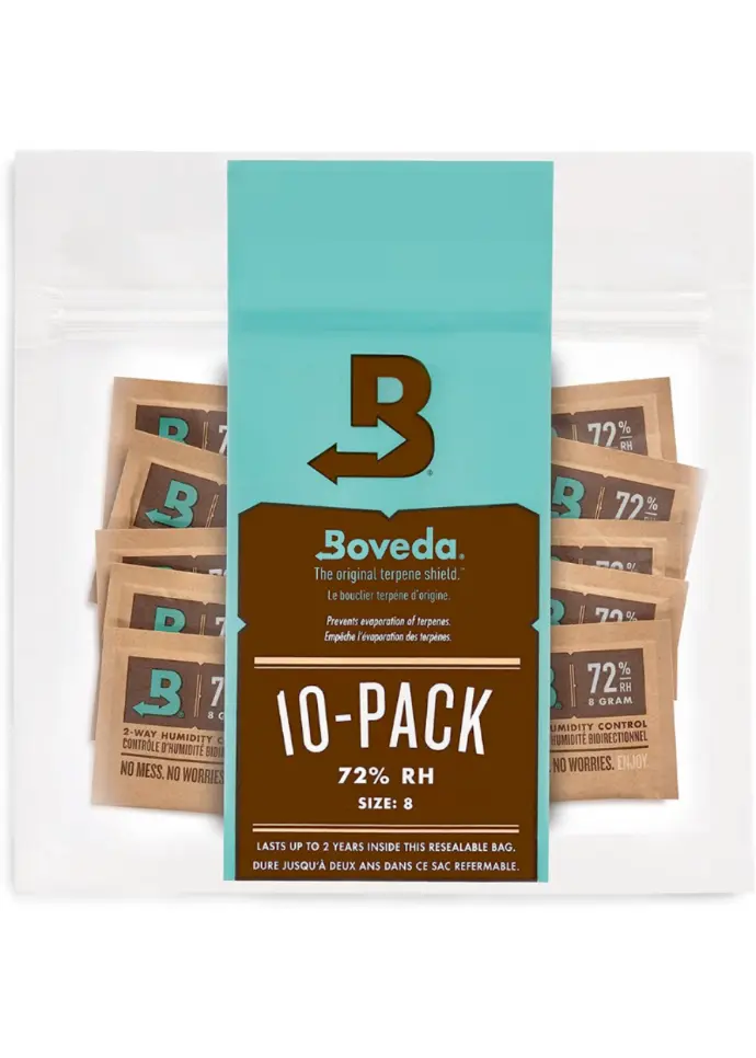 Boveda 72% RH 10-Pack Size 8 For Reeds