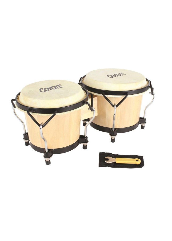 Coyote Latin Bongos - Natural Finish