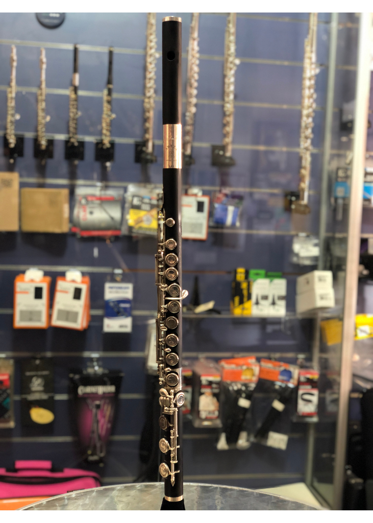 Consignment Chris Abell Handmade Grenadilla Closed Hole Flute w/C & B Footjoints