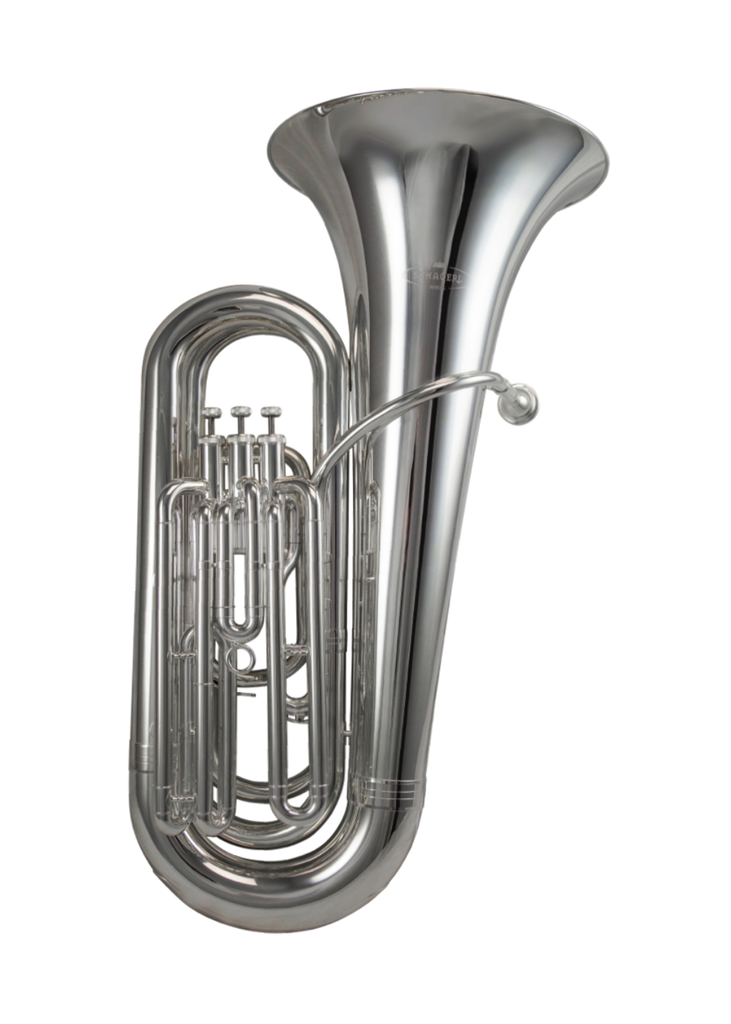 Schagerl 800S 3-Valve Compact 3/4 Bb Tuba - Silver Plated