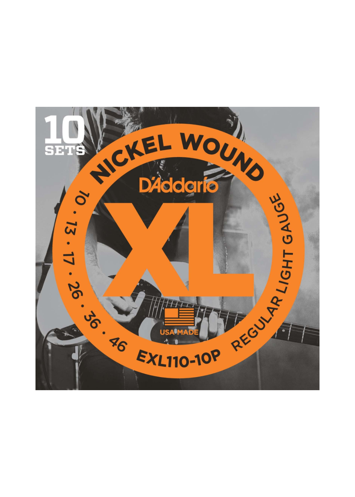 D'Addario EXL110 10-46 Electric Guitar Strings Light - 10 Pack 