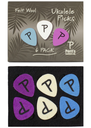 Perris Multi-Colour Felt Wool Ukulele Picks 6 Pack